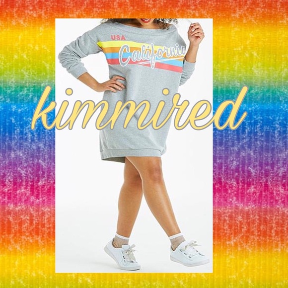 Dresses & Skirts - 🆕Off the Shoulder "California" Sweat Dress ~US 18